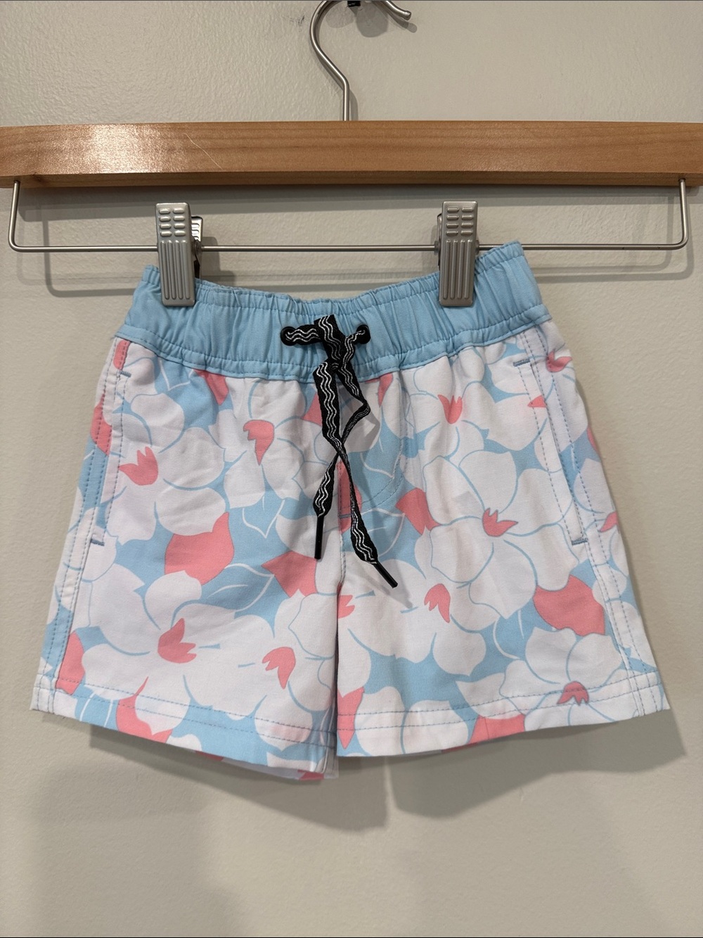 Feather 4 Arrow (F4A) Floral Light Blue & Pink Baby Swim Trunks Swimsuit Hawaii